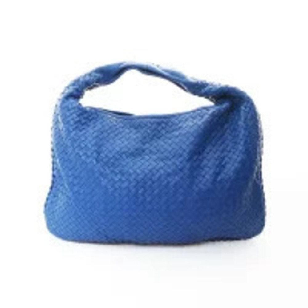 Bottega Veneta Intrecciato Hobo One Shoulder Bag Blue